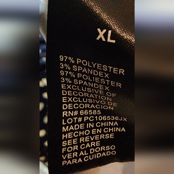 Perceptions XL Navy and Cream Polka Dot Midi Dress - Picture 4 of 6